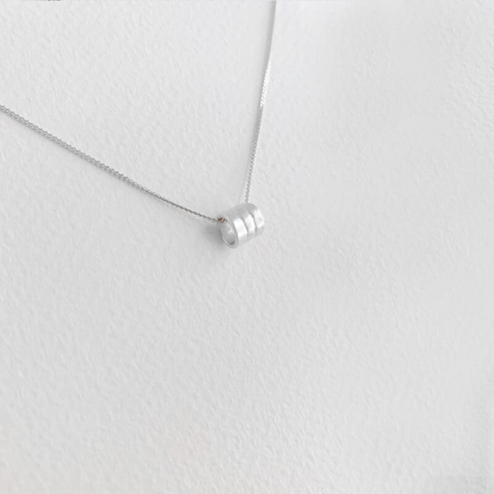 COLGANTE TRIPLE SOPHIE SUSI CALA - PLATA