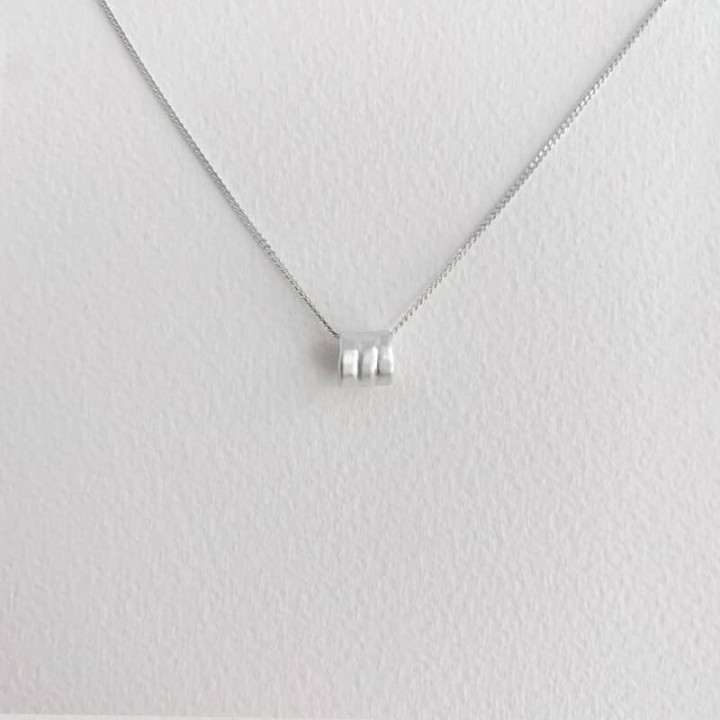 COLGANTE TRIPLE SOPHIE SUSI CALA - PLATA