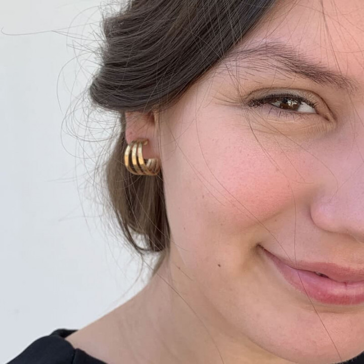 PENDIENTES AROS TRIPLE SOPHIE SUSI CALA - ORO
