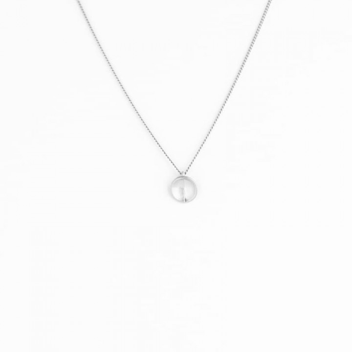 COLGANTE CÍRCULO S LINE MOON SUSI CALA - PLATA