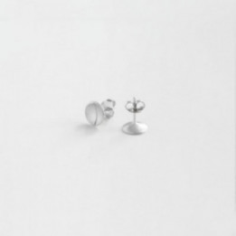 PENDIENTES CIRCLE LINE S MOON SUSI CALA - PLATA