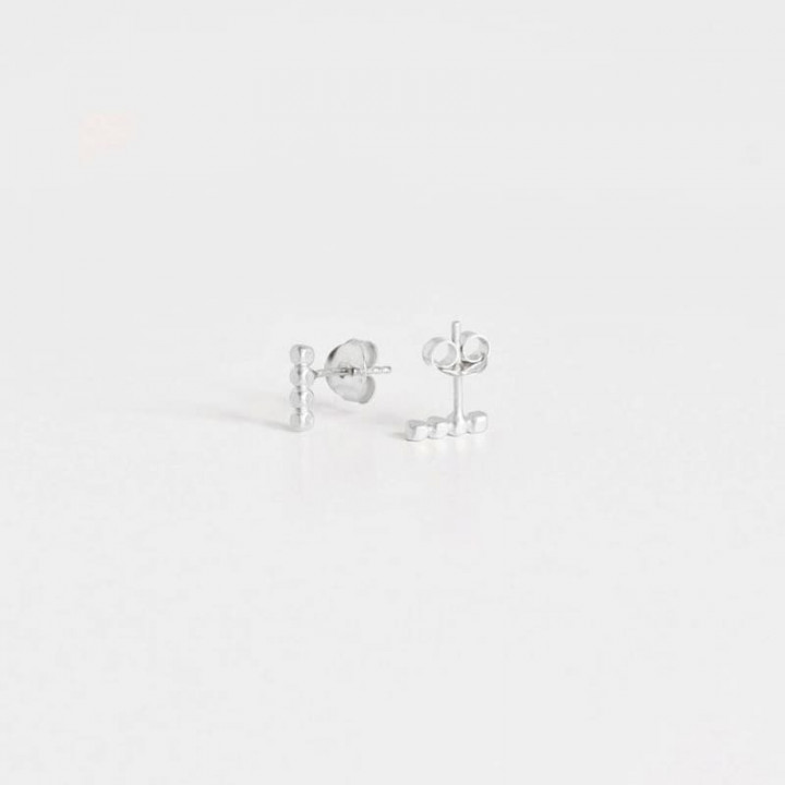 PENDIENTES BARRA LARGA CAMU SUSI CALA - PLATA