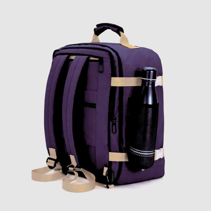 MOCHILA UNDERSEAT BIENOTI 403020 - LILA OSCURO / BEIGE