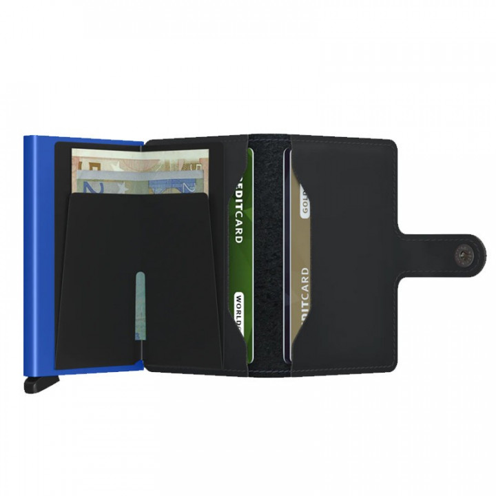 MINIWALLET MATTE SECRID - BLACK & BLUE