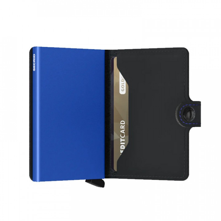 MINIWALLET MATTE SECRID - BLACK & BLUE