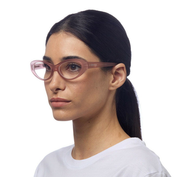 GAFAS DE LECTURA LINA SMALL CAT EYE OKKIA - ROSA
