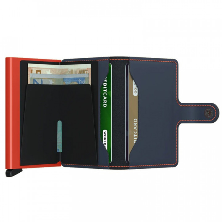 MINIWALLET MATTE SECRID - NIGHTBLUE & ORANGE