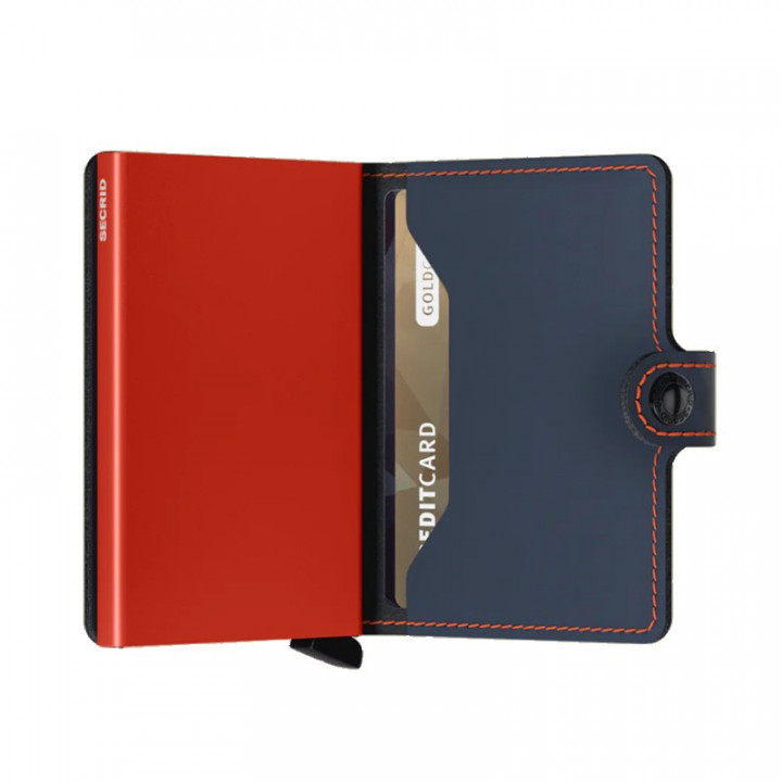 MINIWALLET MATTE SECRID - NIGHTBLUE & ORANGE