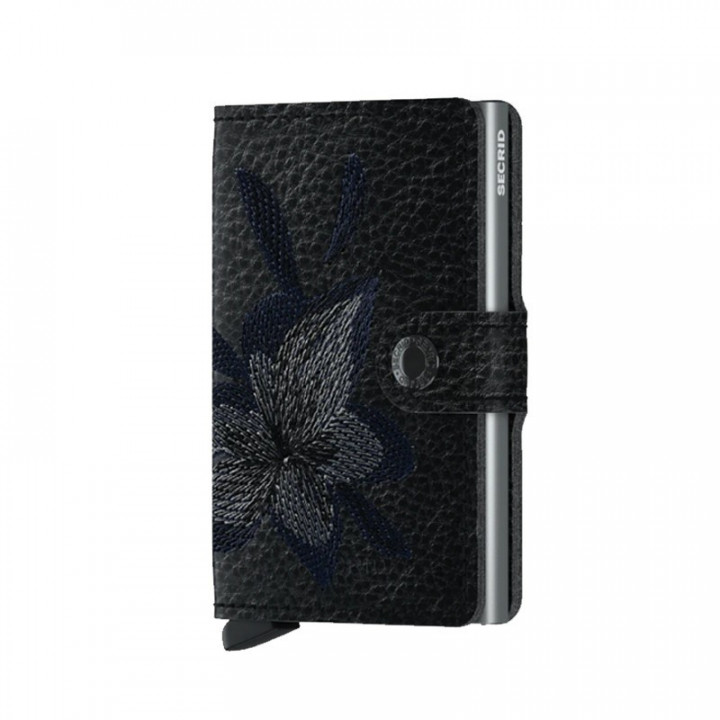 MINIWALLET STITCH LINE SECRID - MAGNOLIA BLACK