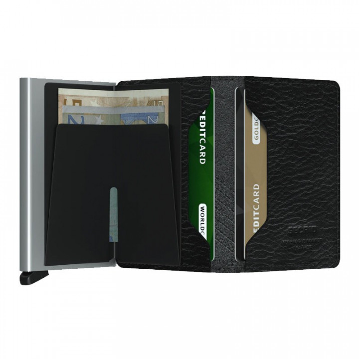 MINIWALLET STITCH LINE SECRID - MAGNOLIA BLACK